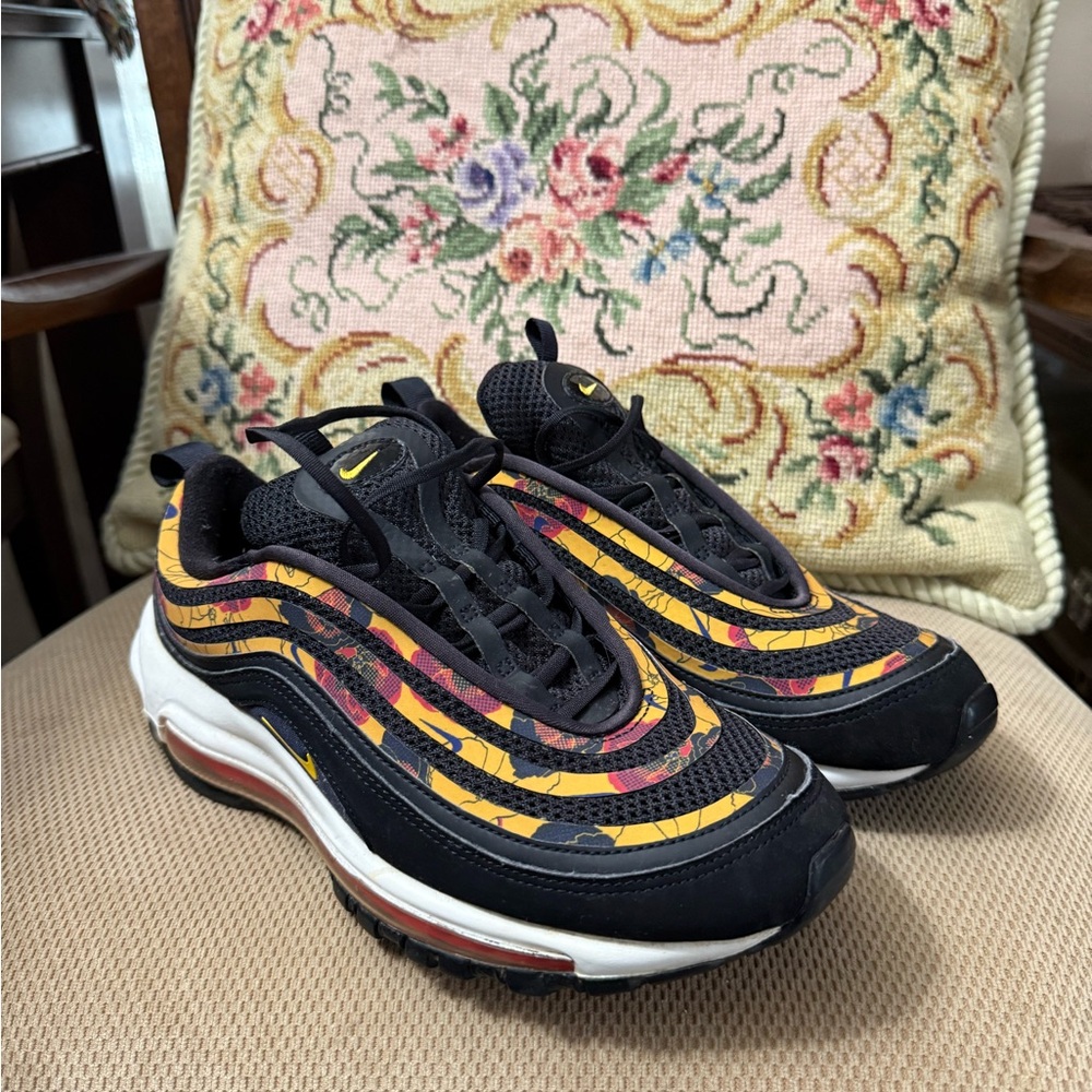 Nike Air Max 97 Black and Yellow with Red Accents